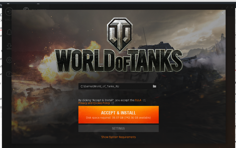 wargaming game center install issues