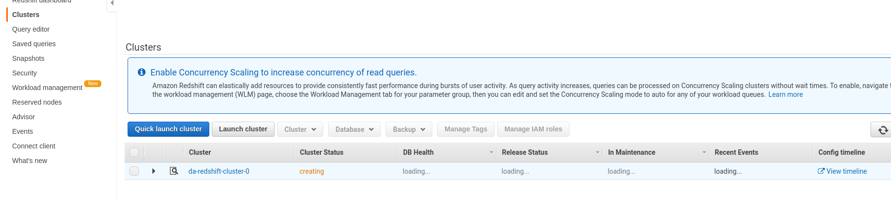 aws redshift emr msk