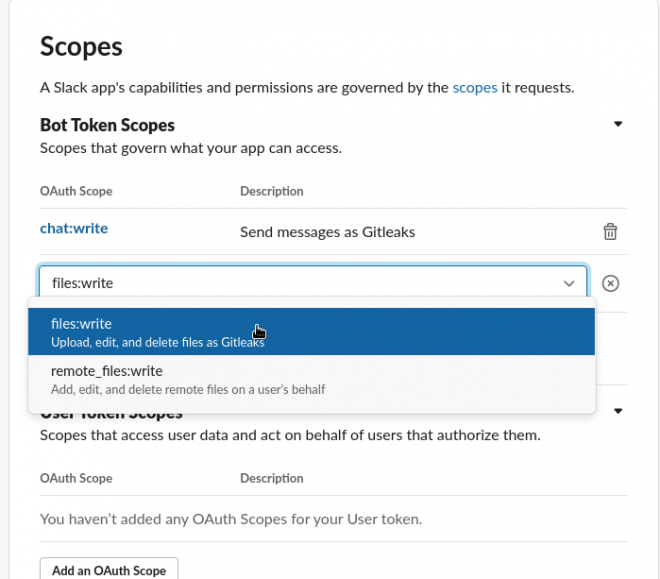 Git scan repositories for secrets using Gitleaks