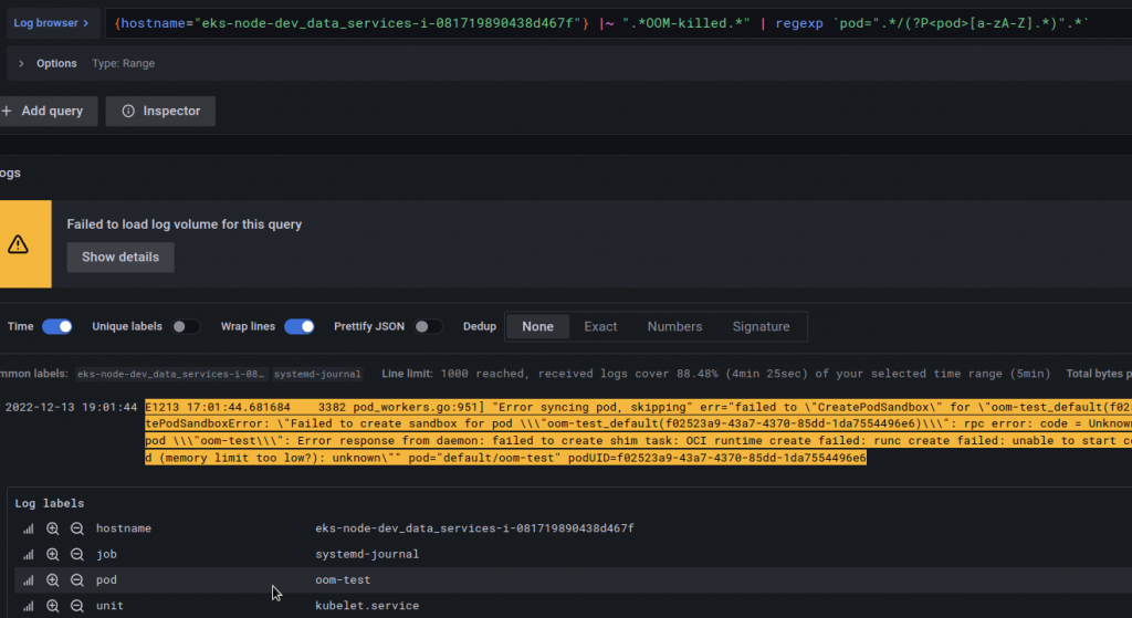 Grafana Loki: alerts from the Loki Ruler and labels from logs