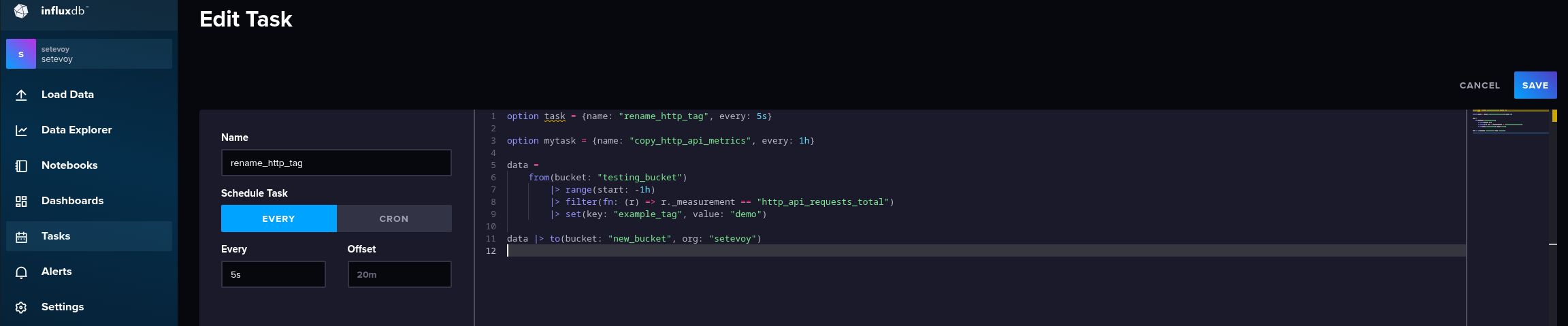 InfluxDB: знайомство і основні можливості