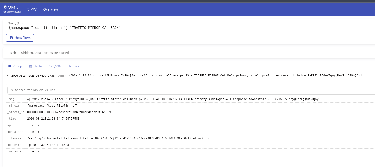 LiteLLM: Custom Callback для traffic mirroring та OTel tracing до VictoriaTraces LiteLLM: Custom Callback для traffic mirroring та OTel tracing до VictoriaTraces