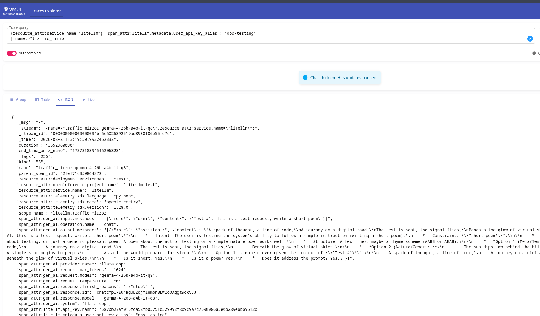 LiteLLM: Custom Callback для traffic mirroring та OTel tracing до VictoriaTraces LiteLLM: Custom Callback для traffic mirroring та OTel tracing до VictoriaTraces