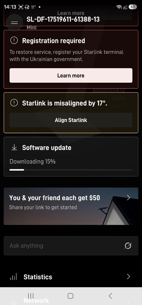 Starlink: встановлення, активація та реєстрація в ЦНАП, підключення до WiFi Starlink: встановлення, активація та реєстрація в ЦНАП, підключення до WiFi